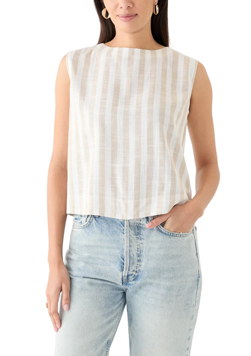 Women's Sleeveless Cropped Yarn Dyed Top | Belk