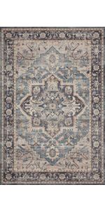 Loloi II Hathaway Collection HTH-01 Navy / Multi, Traditional 7'-6" x 9'-6" Area Rug | Amazon (US)