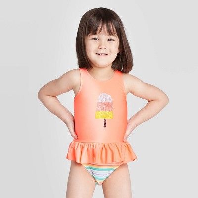 Toddler Girls' Popsicle Tankini Set - Cat & Jack™ Orange | Target