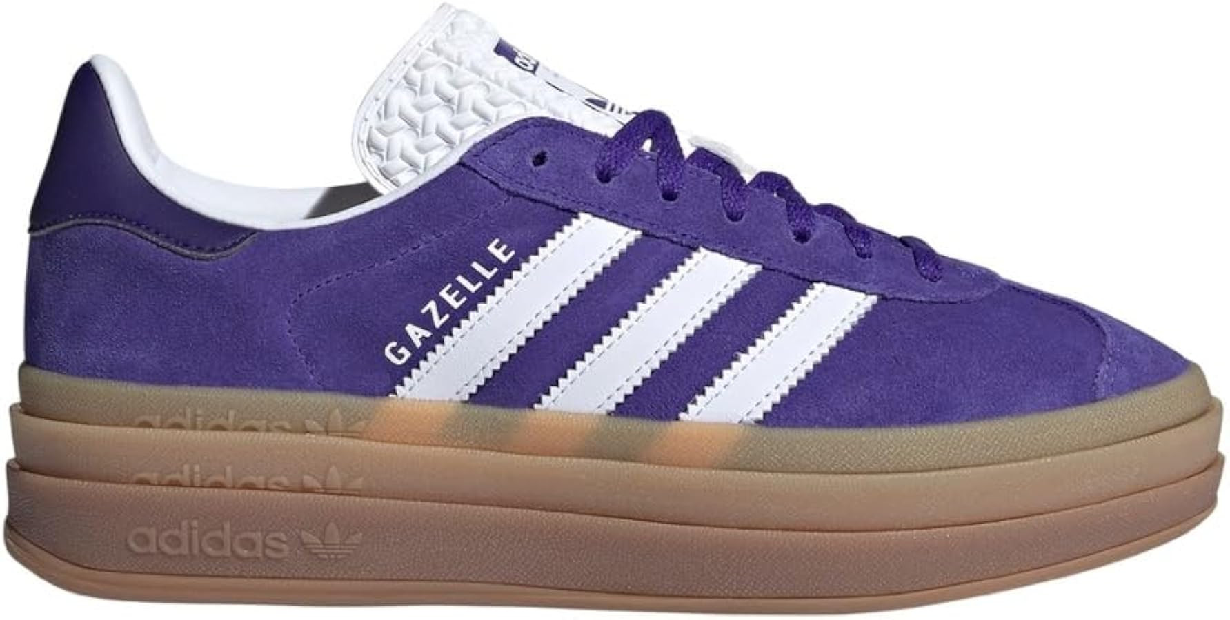 adidas Gazelle Bold Womens Shoes, Purple/Gum, Size 10 | Amazon (US)