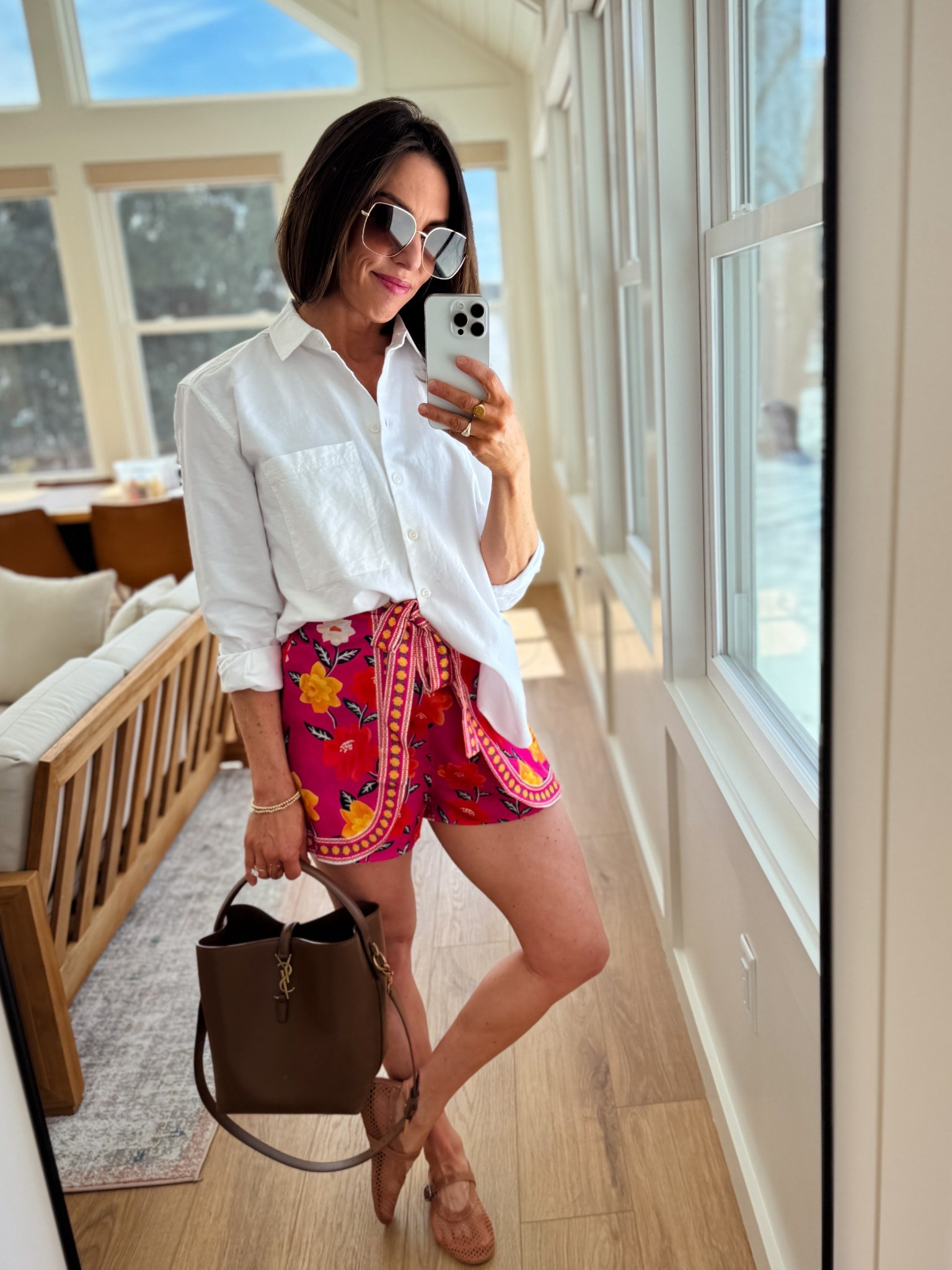 My favorite crisp white button down and fun floral skort 🩷💕

#LTKSeasonal #LTKOver40 #LTKgrwm