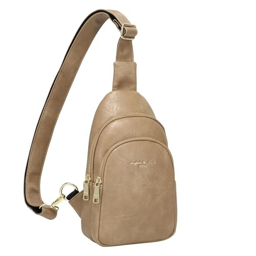 AOCINA INICAT Small Sling Bag Crossbody Vegan Leather Fanny Packs for Women Fashionable Chest Bag... | Amazon (US)