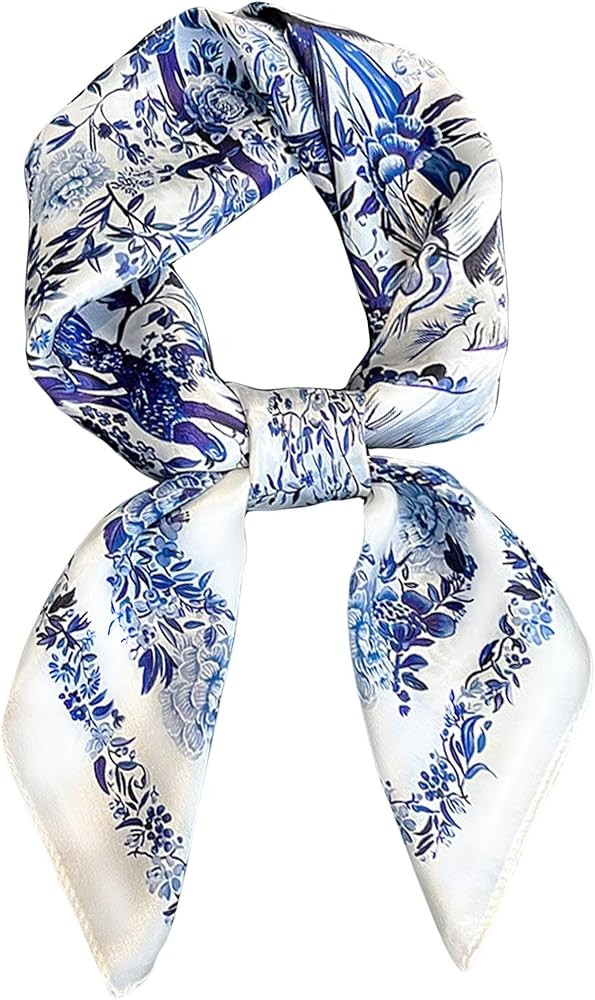Silky Scarf for Women Lightweight Satin Bandanas Neck Hair Wrap For Sleeping Head Scarves 27.5" | Amazon (US)