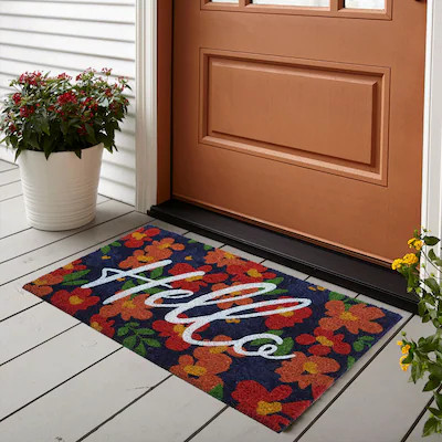 Style Selections 18-in x 30-in Natural Non-Slip Grip Indoor or outdoor Door Mat | Lowe's