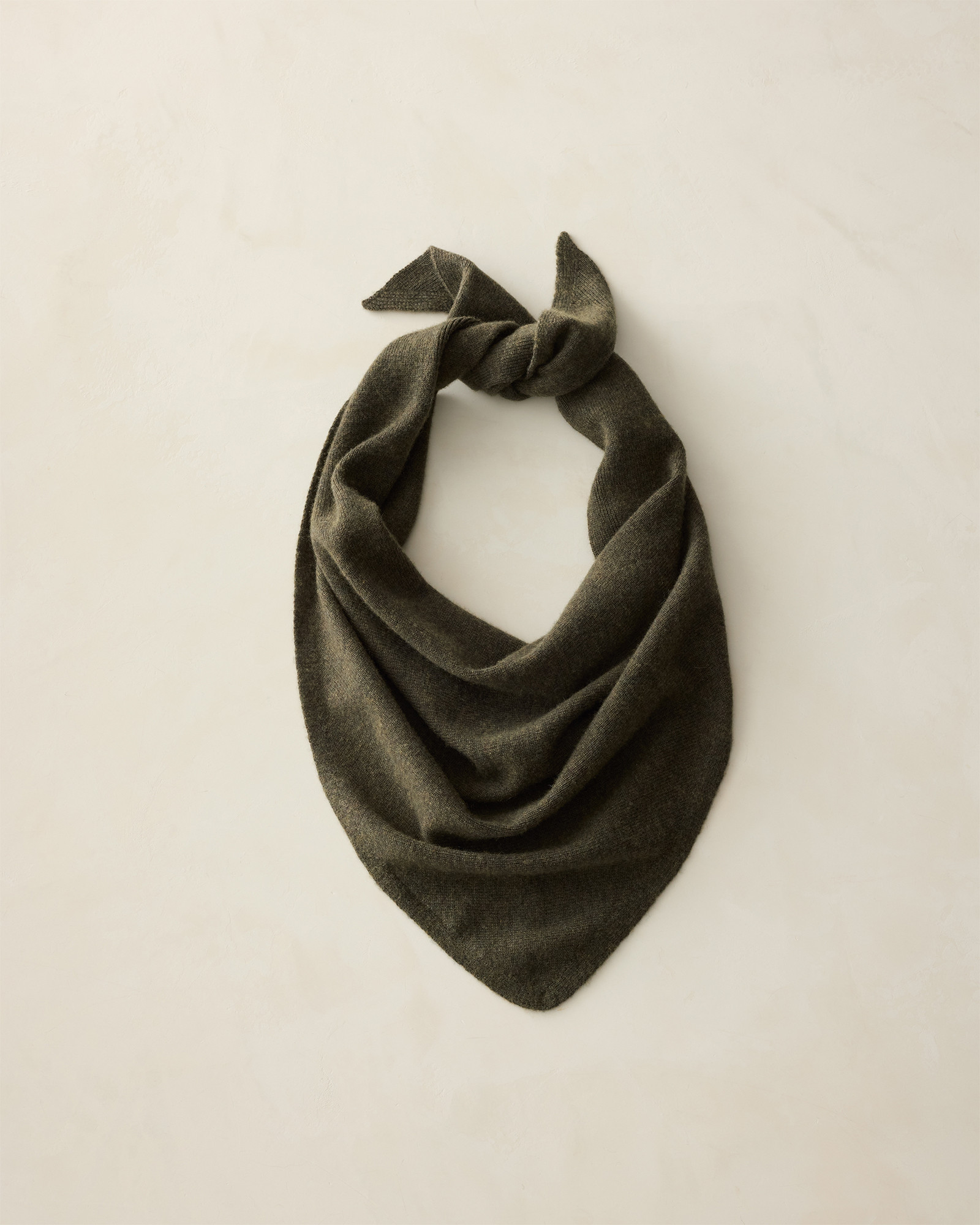 Wool & Cashmere Triangle Scarf | Forest | 001 | Haven Well Within