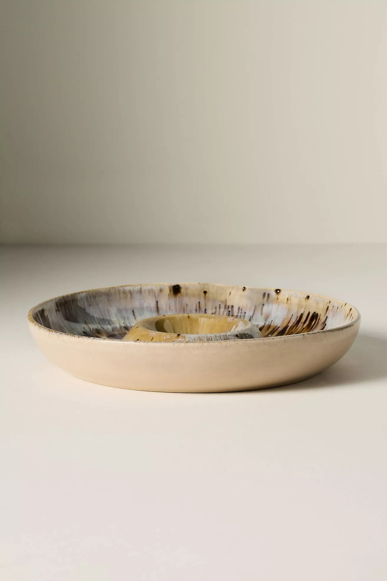 Reactive Stoneware Chip & Dip Platter | Anthropologie (US)