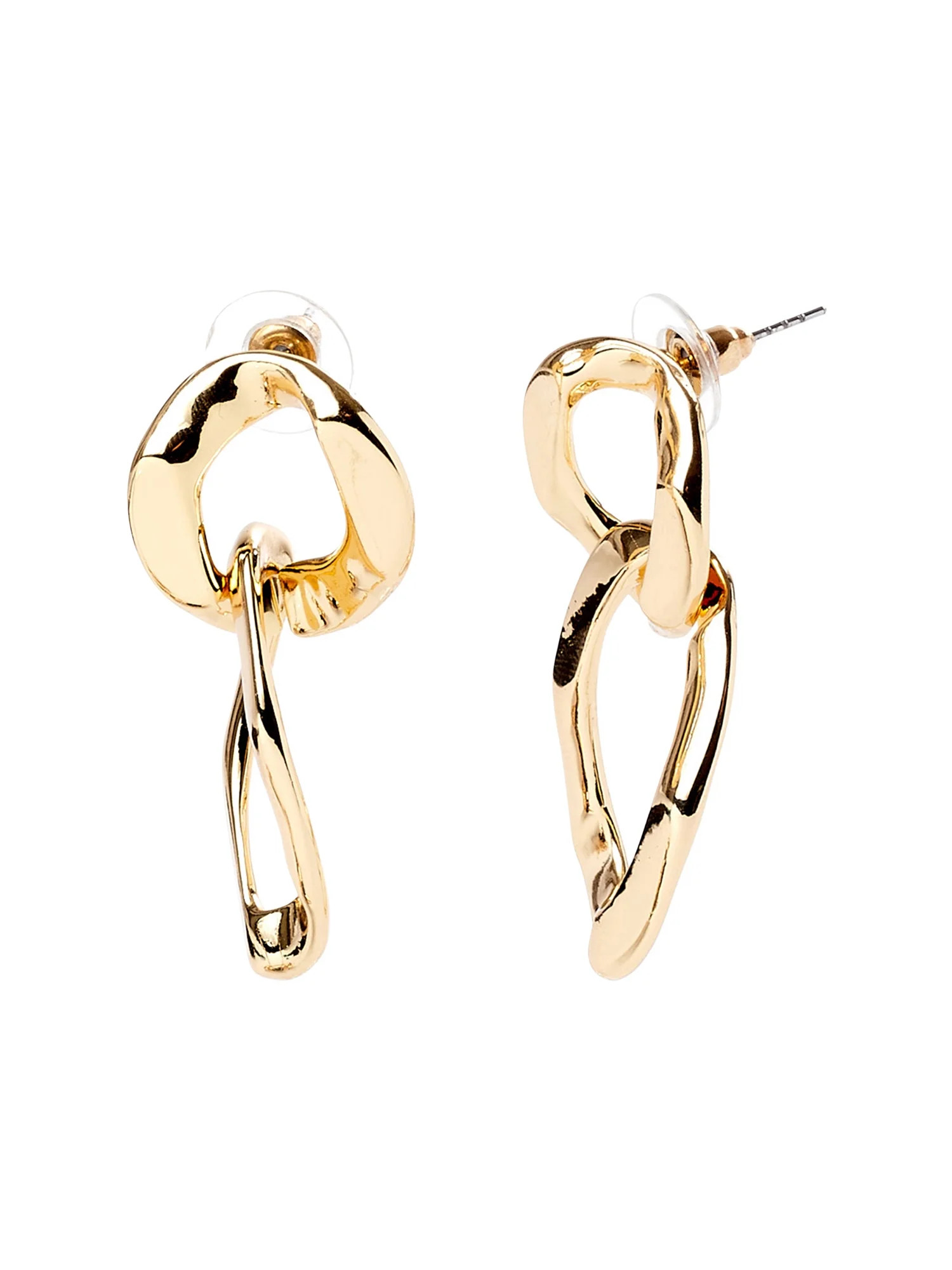 Time And Tru Goldtone Link Earrings | Walmart (US)