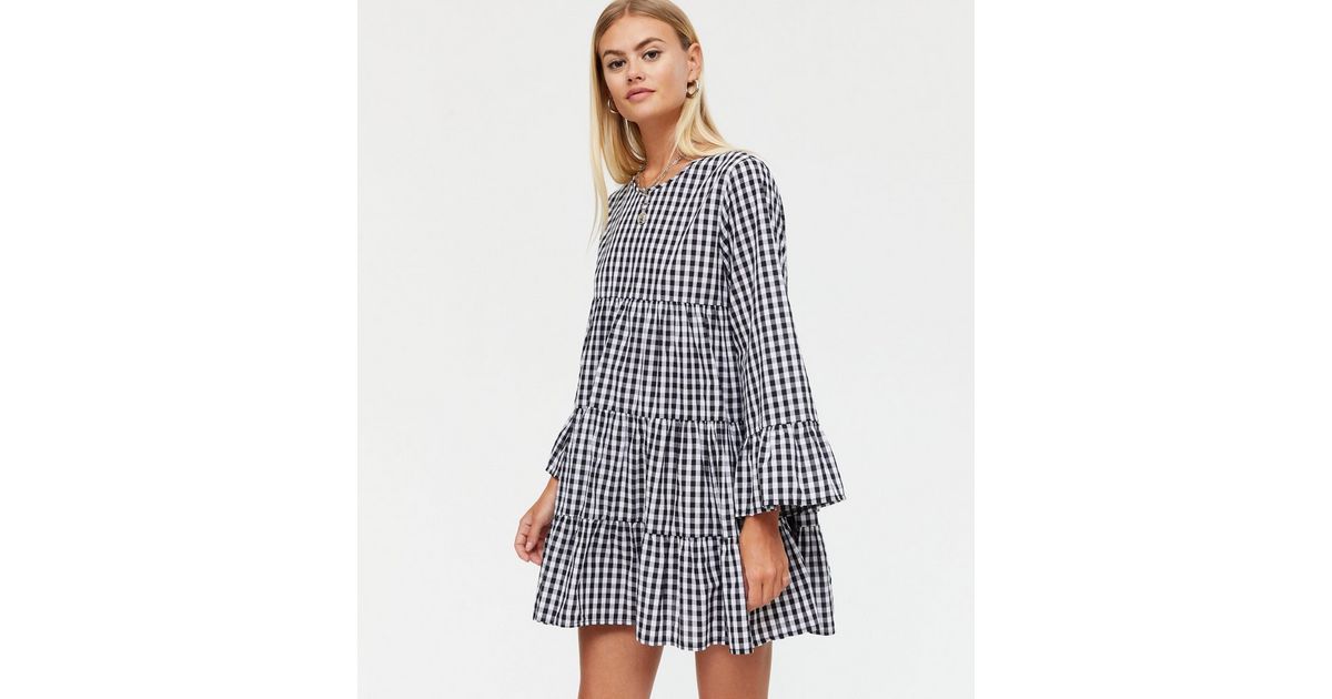Cameo Rose White Gingham Tiered Smock Mini Dress 
						
						Add to Saved Items
						Remove fr... | New Look (UK)
