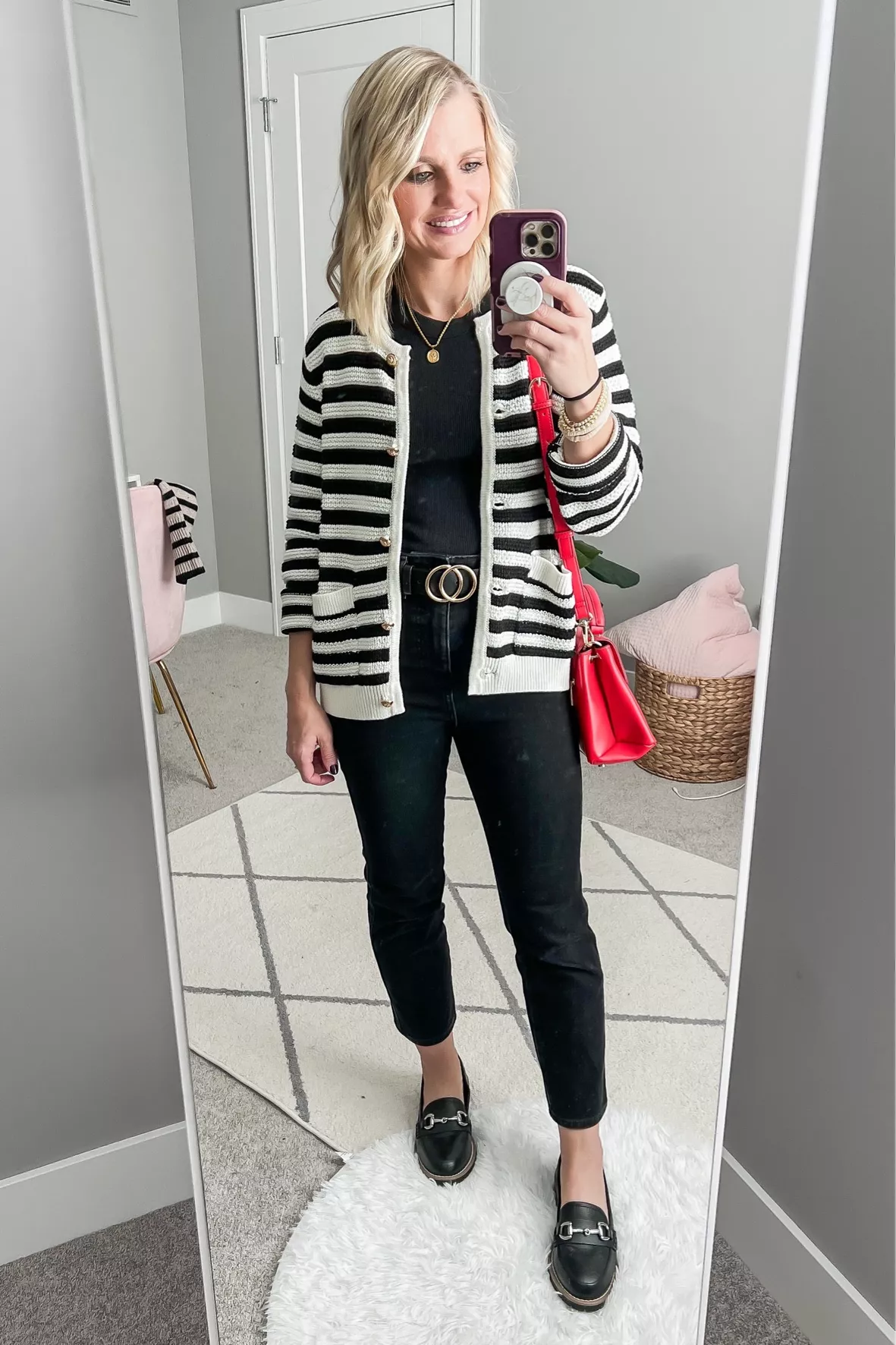 Long Open-Front Striped Cardigan curated on LTK