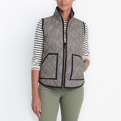 Printed quilted puffer vest | J.Crew Factory