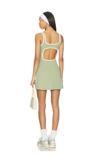 Gold Hinge Open Back Dress in Green. - size XS | Revolve Clothing (Global)