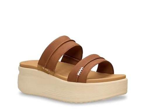 Amazon.com | HEYDUDE Womens Austin Slide Classic Platform Sandal, Cognac Size 7 | Lightweight Eve... | Amazon (US)