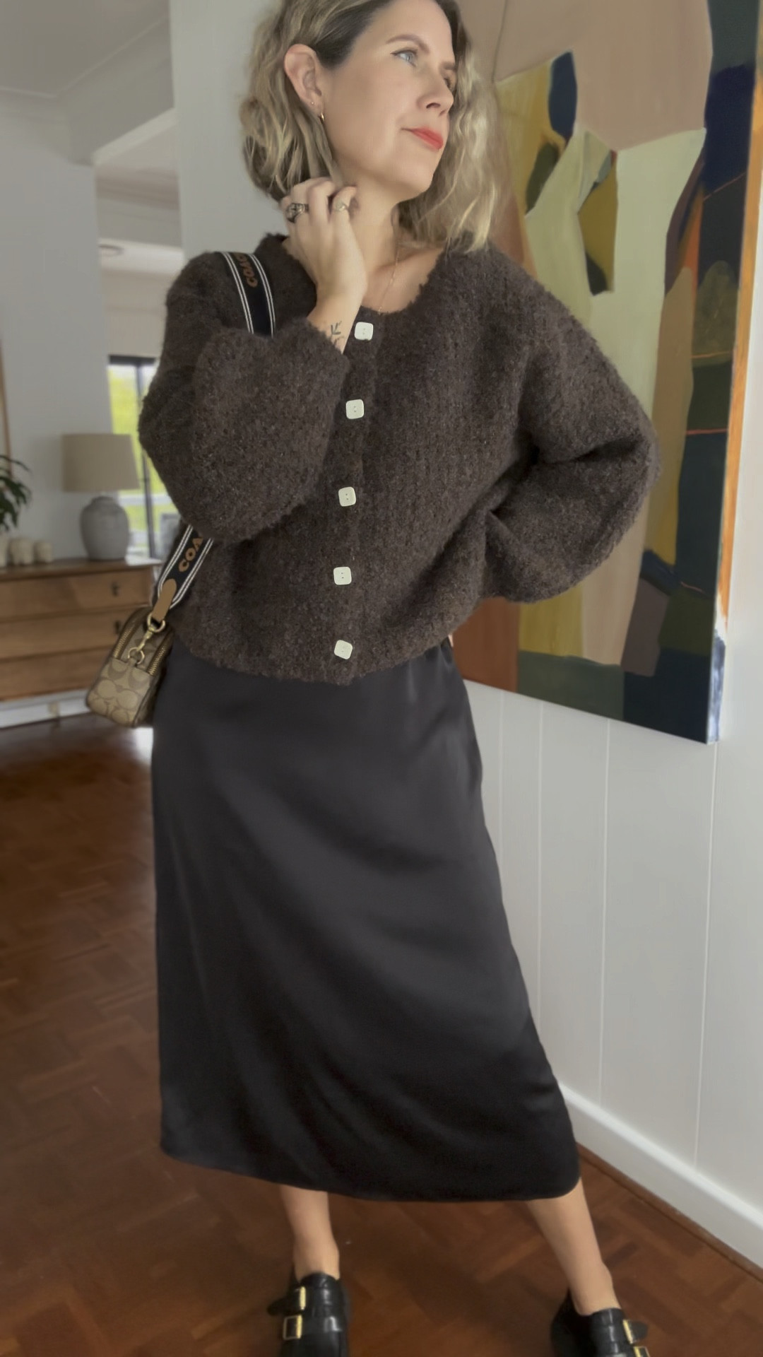 Timeless style will never do you wrong. Once you find your key pieces that work for you stick to that formula and getting dressed will be so much easier. My go to piece is the classic slip dress. So easy to dress up or down and the perfect winter layering piece 🖤

Wearing a medium in the cardigan  

#LTKaustralia #LTKstyletip #LTKSeasonal