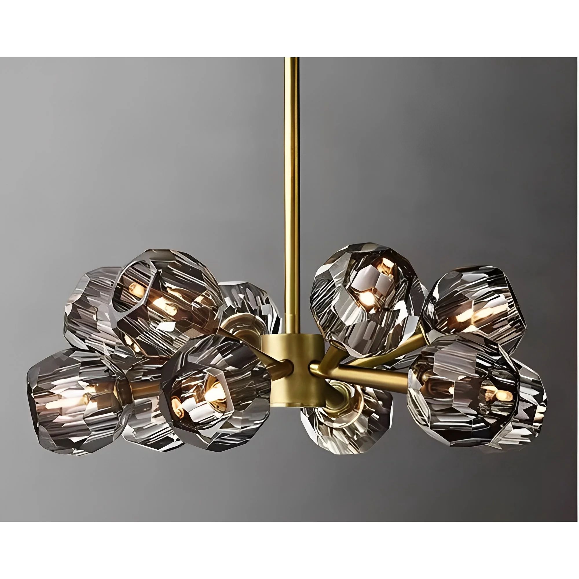 FINE MAKER Crystal Pendant Light Gold Metal Finish Chandelier Modern 12 Light Sputnik Hanging Cei... | Walmart (US)