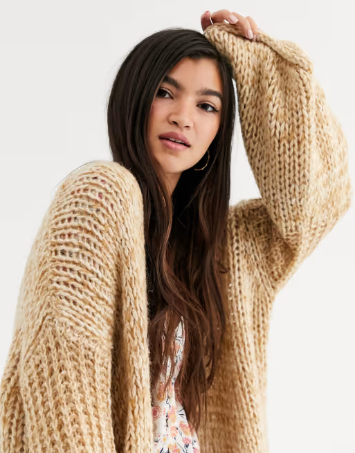 Free People Home Town volume sleeve cardigan | ASOS US