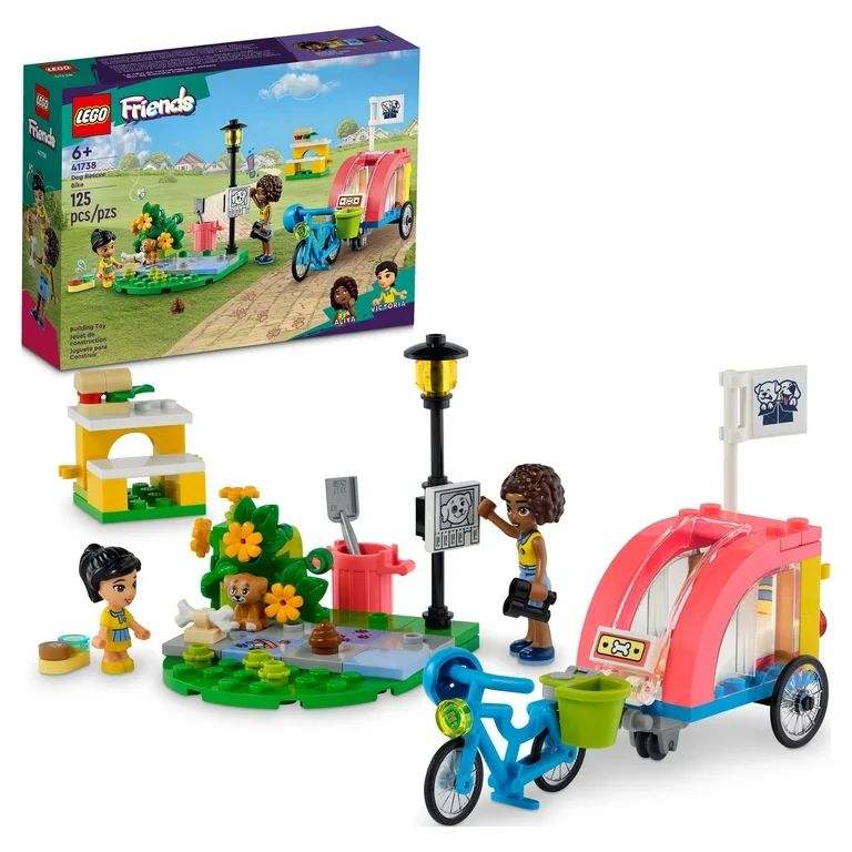 LEGO Friends Dog Rescue Bike Building Set 41738, Pretend Play Animal Playset for Pet-Loving Kids,... | Walmart (US)