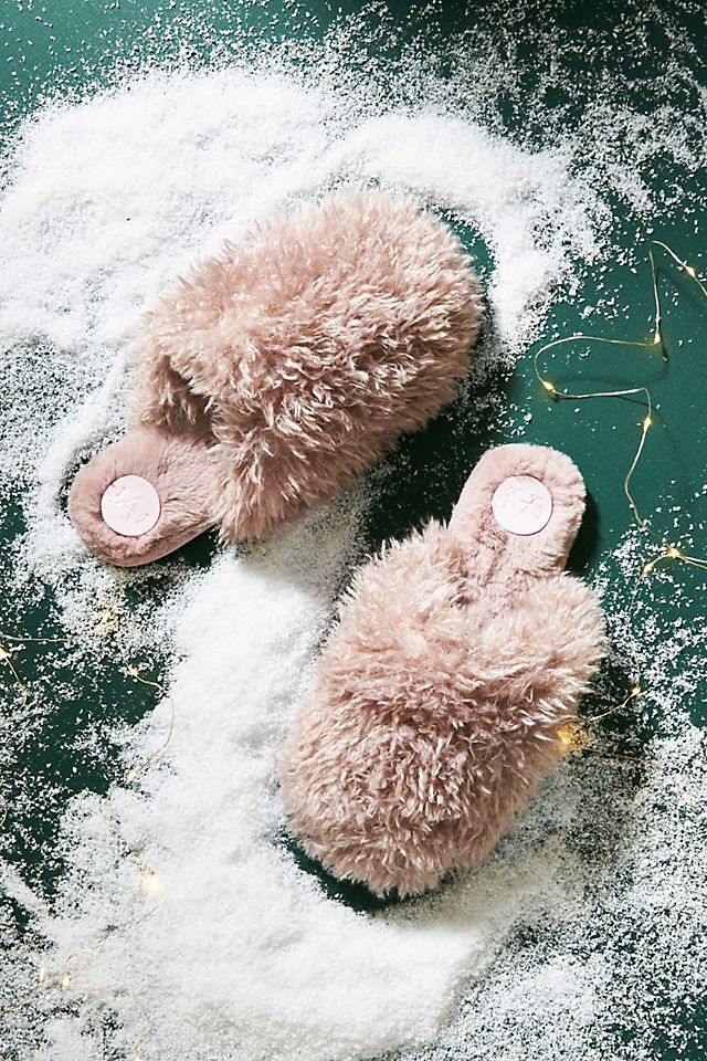 Fuzzy Slide Slippers | Anthropologie (US)