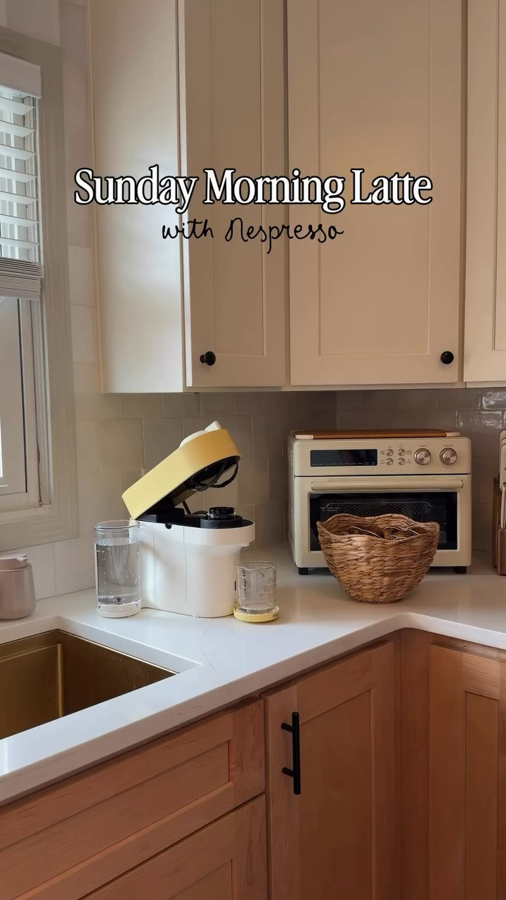 My beloved Nespresso machine died over the weekend.😫 My new Vertuo Pop+ arrived yesterday, so I’m making my first iced latte before church! I love how I can make a delicious drink in less than 5 mins and have enough caffeine to make it through the morning. Isn’t the yellow just gorgeous?! 💛🌼🧈 

I always use double shot pods — Bianco Doppio & Dolce are my favorites this Spring!

#nespresso #icedlatte 

#LTKdayinmylife #LTKmorningroutine #LTKvlog