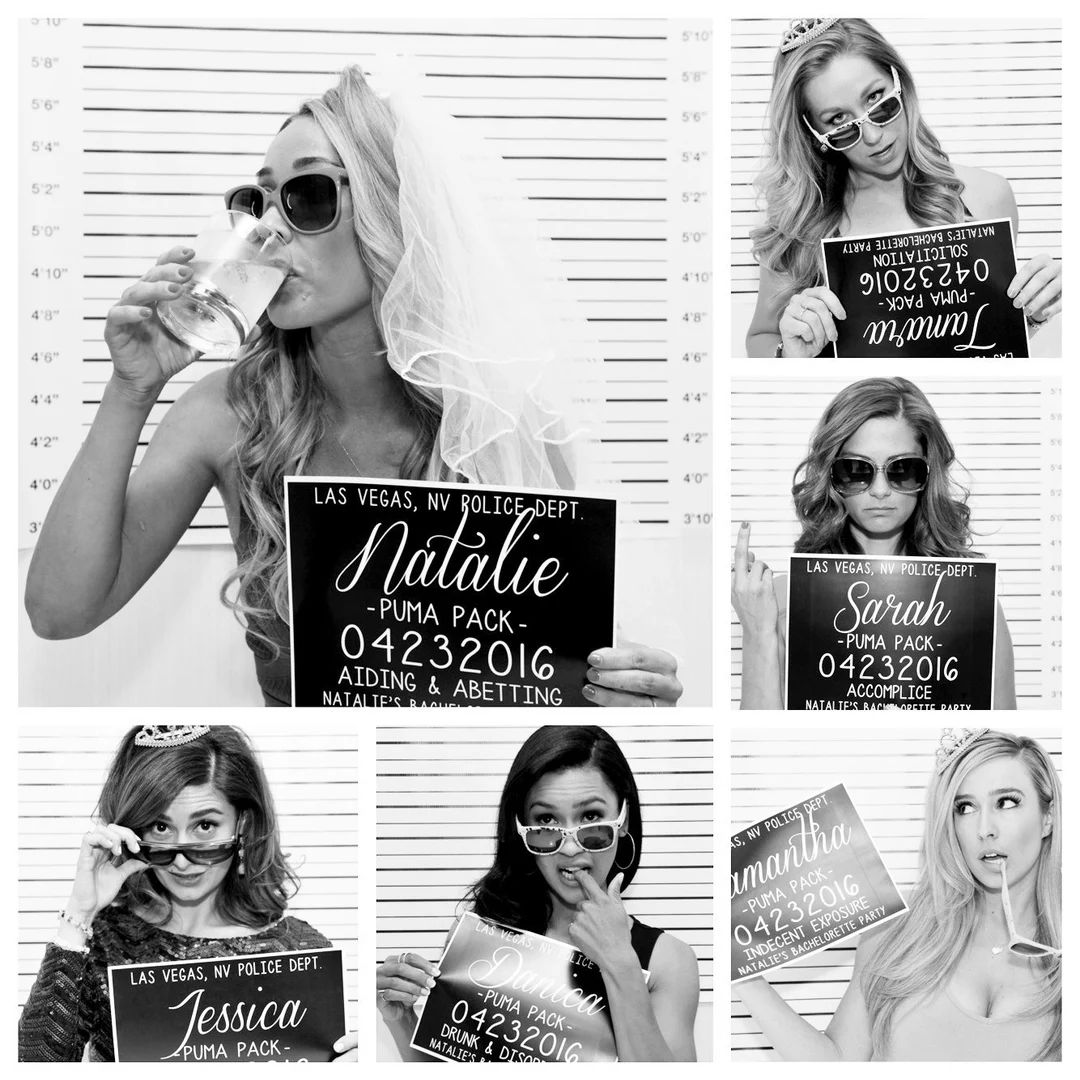 PRINTABLE Bachelorette Party Mugshot Signs. 1 SINGLE SIGN Included. Customized With Your Girls' I... | Etsy (US)
