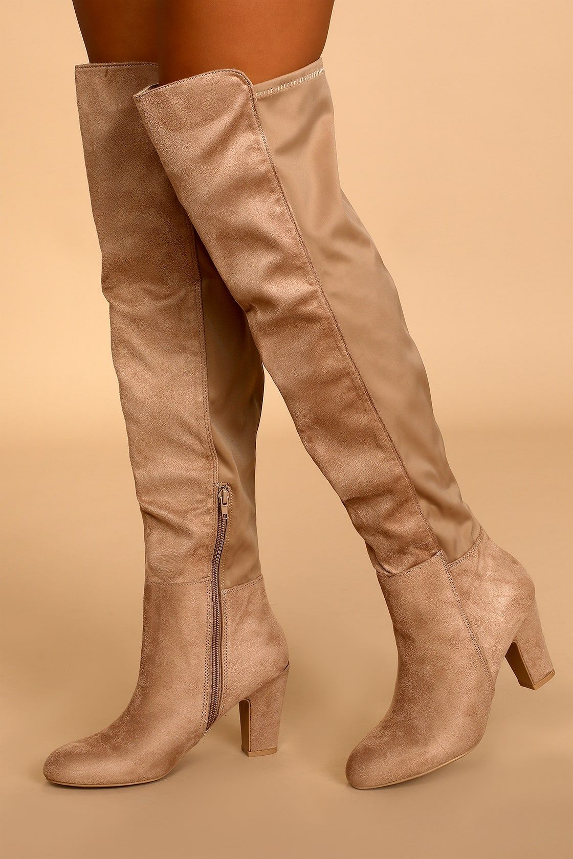 Canyons Taupe Suede Over the Knee Boots | Lulus (US)