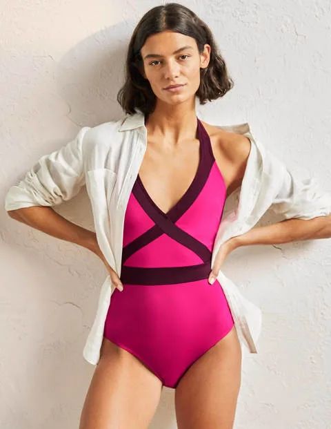 Kefalonia Halterneck Swimsuit | Boden (US)