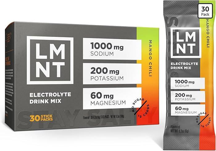 LMNT Zero Sugar Electrolytes - Mango Chili Salt | Drink Mix | 30 Count | Amazon (US)