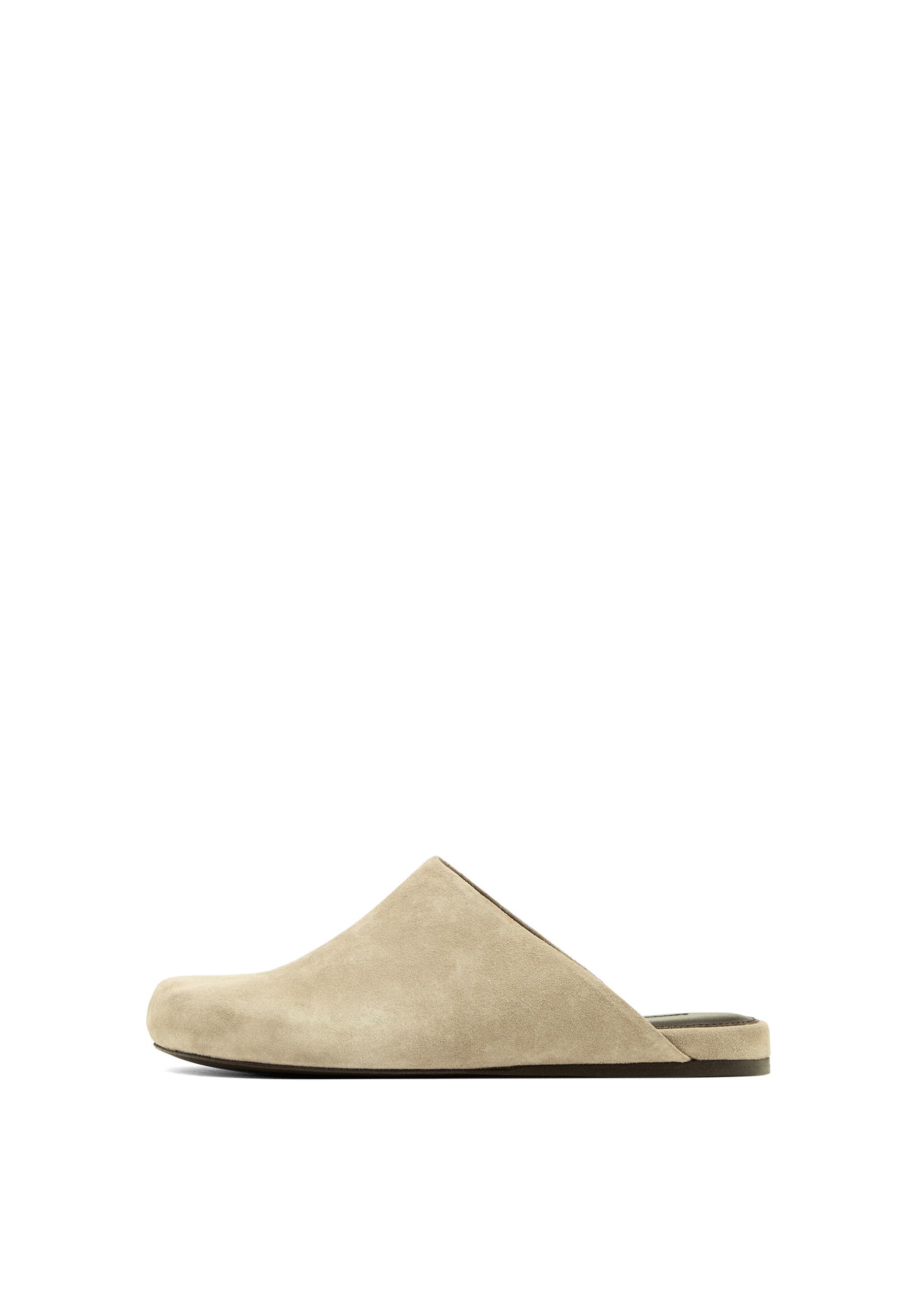 Split suede clogs | Massimo Dutti US