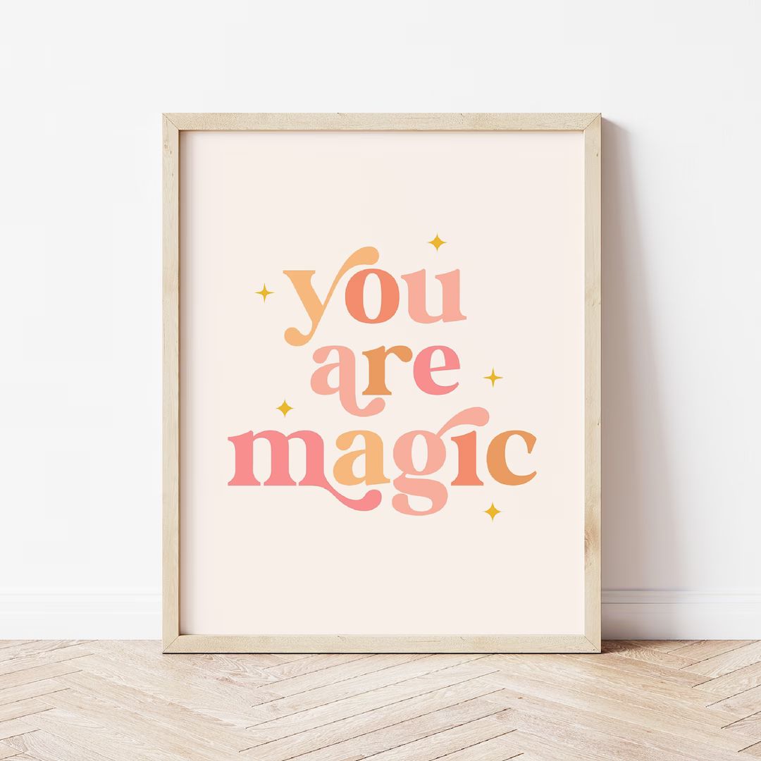 You Are Magic Print Boho Nursery Printable Kids Prints - Etsy | Etsy (US)
