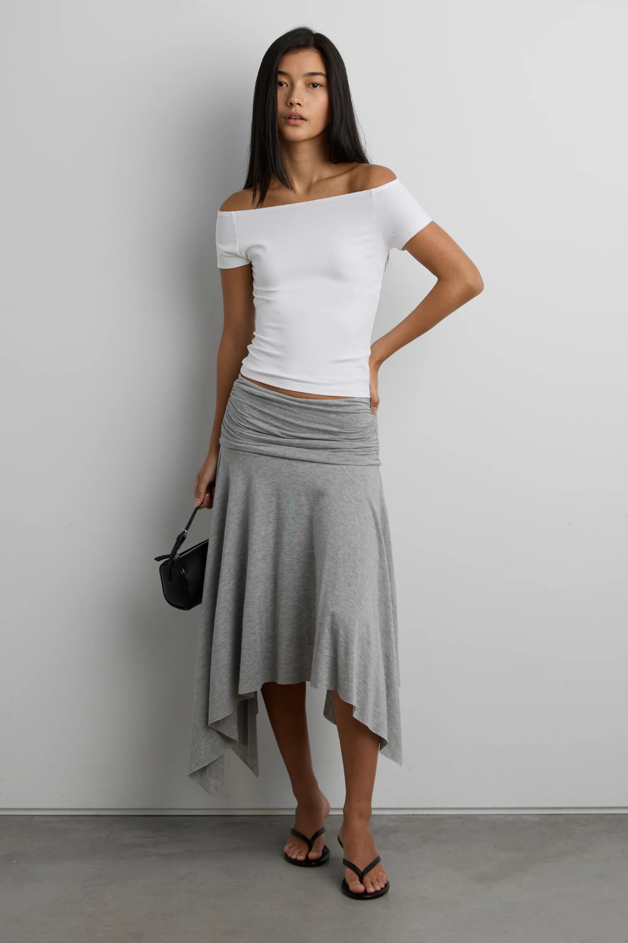 COTTON WIDE NECKLINE TOP | OAK + FORT