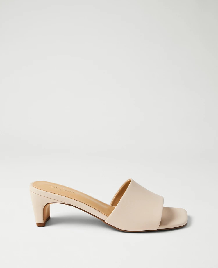 Leather Heel Mule | Ann Taylor