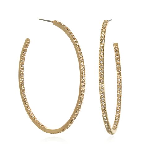 Pave Hoop Earrings | Sequin