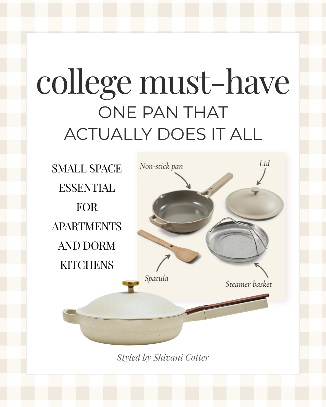 The One Pan Every College Kitchen Needs

If you only buy one piece of cookware for college, make it this one. It's what I bought both my daughters and it's perfect for dorm kitchens and first apartments because it helps you cook more with less space. Great for simple meals, easy cleanup, and everyday use, this is one of those practical finds you will use all the time.

college kitchen essentials | dorm kitchen essentials | apartment kitchen must haves | small space kitchen | cookware for college students

#LTKHome