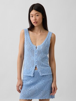 100% Cotton Pointelle Sweater Tank | Gap (US)