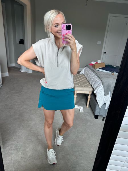 My favorite Amazon brand of tennis skorts! I’m wearing a medium. Comes in tons of colors! Size up a half size in the ON CLOUDS 

#LTKStyleTip #LTKActive #LTKFitness