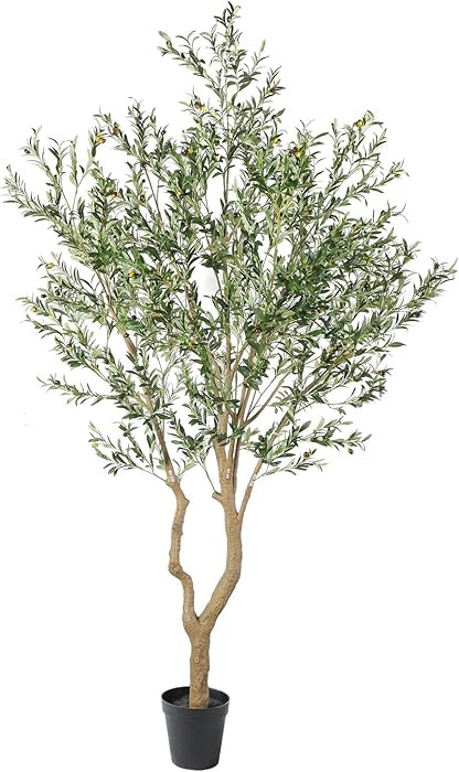 Tall Faux Olive Tree，10ft（120in） Realistic Potted Silk Artificial Olive Tree， Fake Olive ... | Amazon (US)