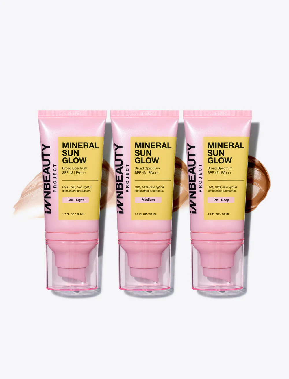 Mineral Sun Glow SPF 43 PA+++ | Broad Spectrum Sunscreen with Peptides & Vitamin C | InnBeauty Project