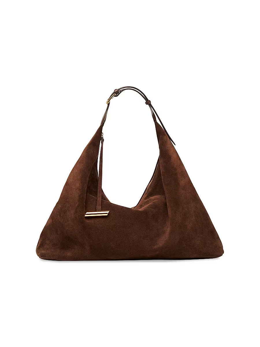 Women's Pillow Suede Hobo Bag - Dark Brown | Saks Fifth Avenue