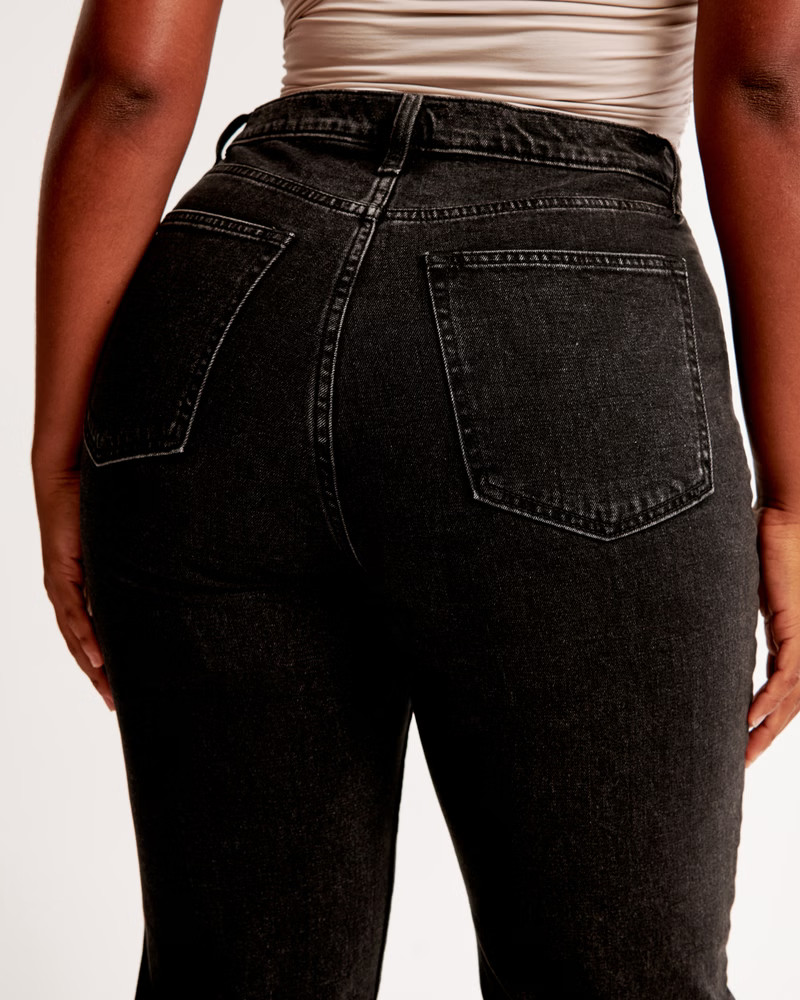 Women's Curve Love Ultra High Rise Ankle Straight Jean | Women's Bottoms | Abercrombie.com | Abercrombie & Fitch (US)