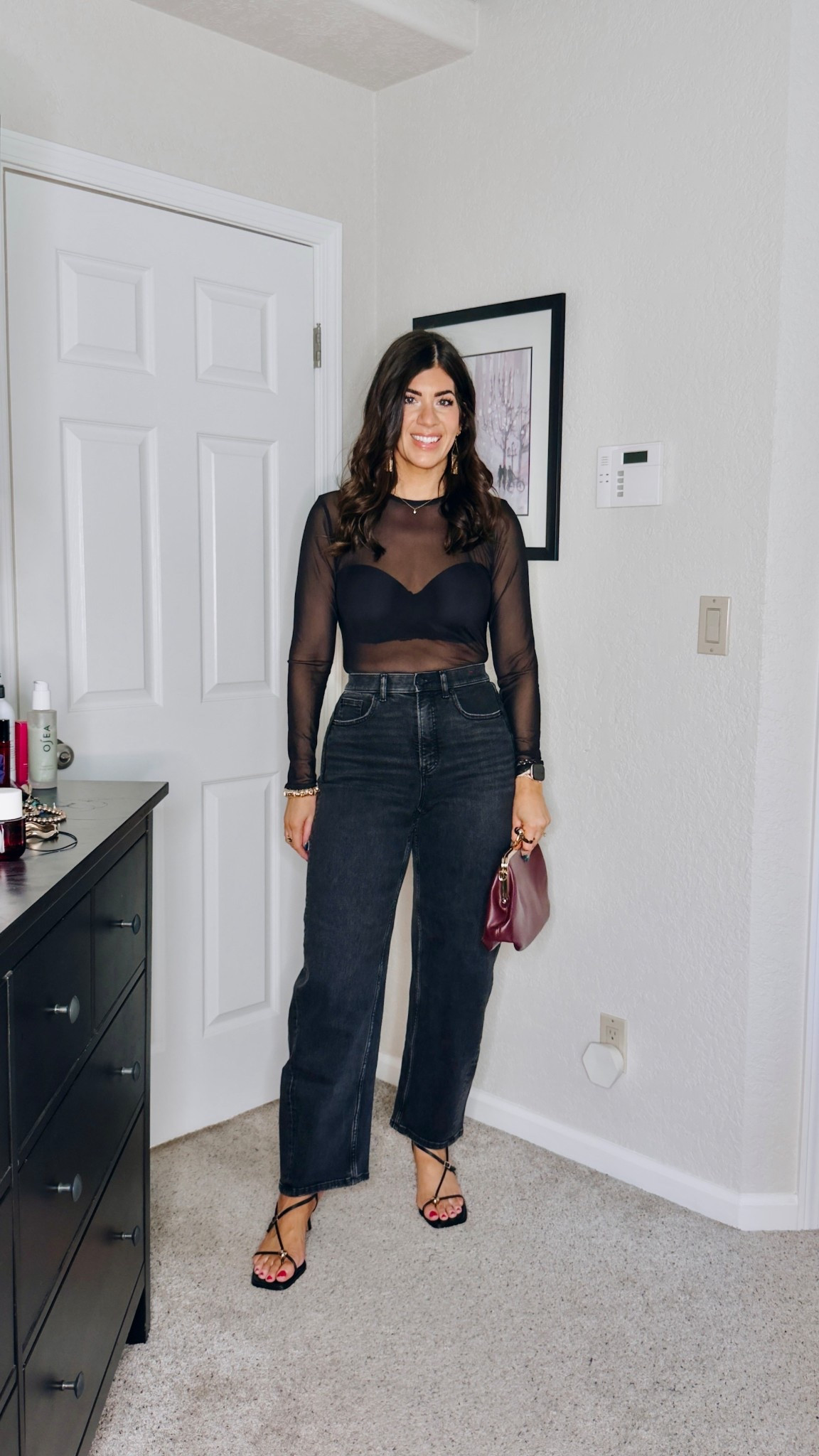 Dinner outfit
Mesh top-large
Barrel jeans-medium tall


#LTKTall #LTKMidsize #LTKOver40