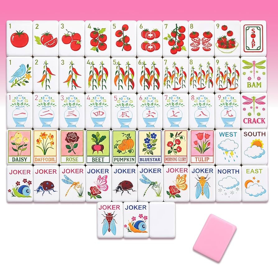 160 Pcs American Mahjong Tiles 1.2 Inch, Pink Mahjong Block | Amazon (US)