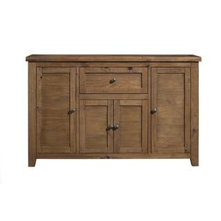 Alpine Furniture Kensington Reclaimed Natural Wood 60 in. W Sideboard with Solid Wood, Drawers 26... | The Home Depot