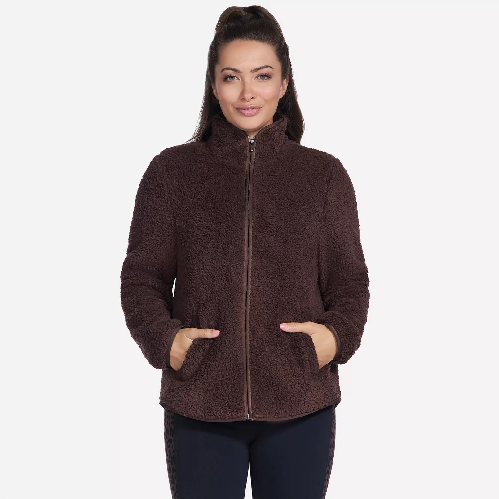 Women's Skechers® Sherpa Zip-Front Jacket | Kohl's