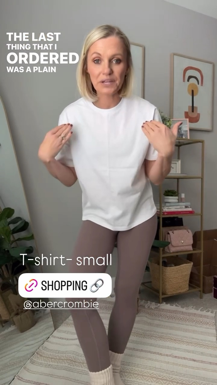 If you are looking for for the perfect white-t-shirt, this one is it! I love the boxy style! I’m wearing a small! @abercrombie

#LTKSaleAlert #LTKSeasonal #LTKFindsUnder100