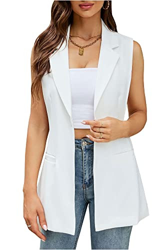 Kedera Women's Sleeveless Vest Blazer Fully Lined Spring Casual Open Front Work Office Tops Jacke... | Amazon (US)