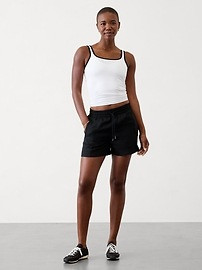 Retreat Linen Mid Rise Short | Athleta