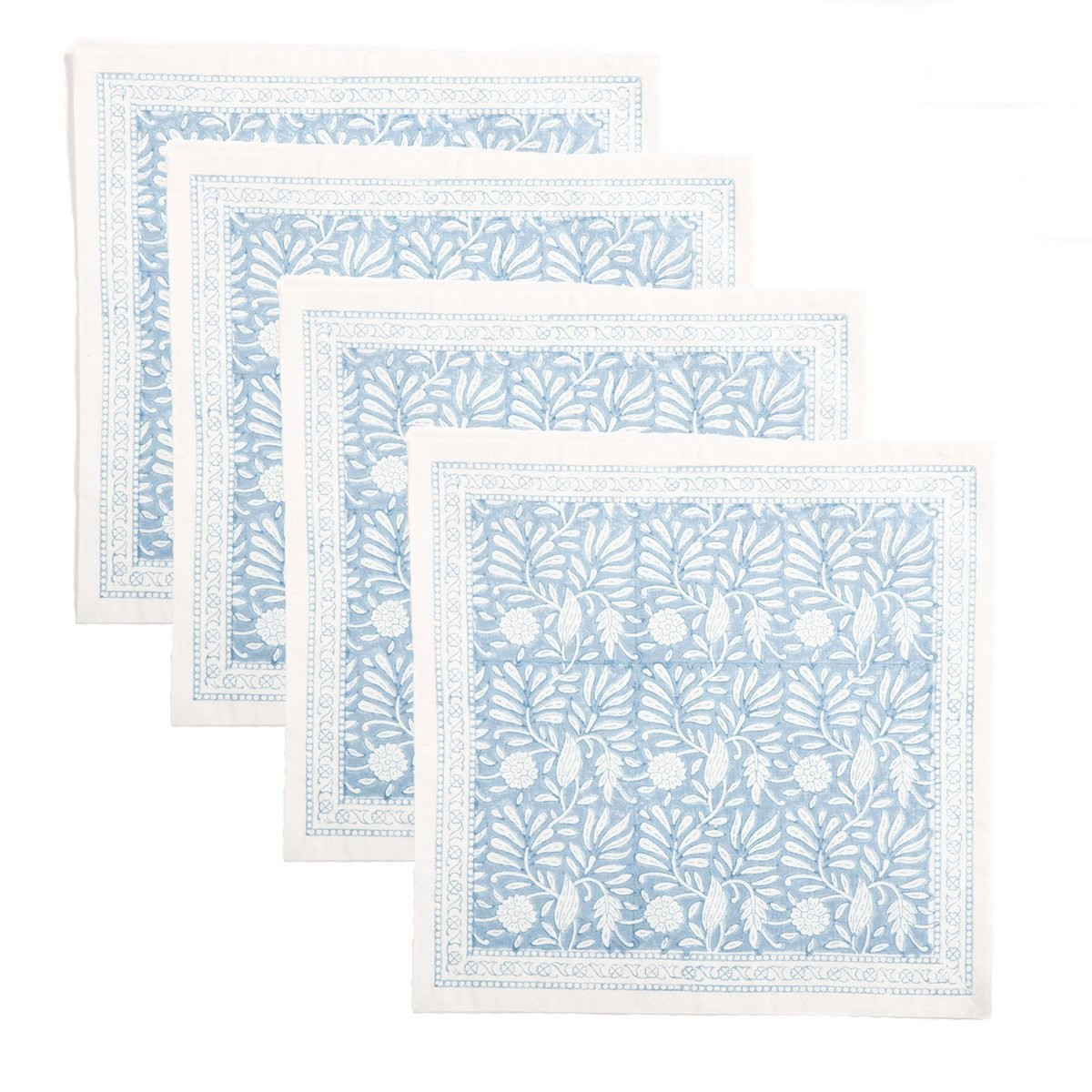 Jasmine Placemats Blue, Set of 4 | Amanda Lindroth