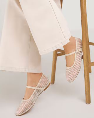 Angelina Mesh Ballerina Shoes Wide E Fit Simply Comfort | Simply Be | Simply Be (UK)