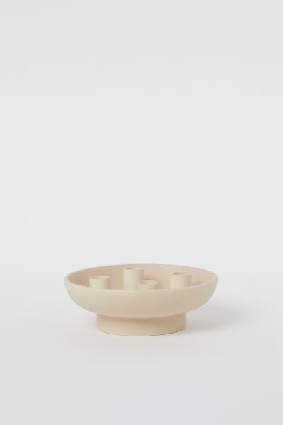 Round stoneware candle holder | H&M (UK, MY, IN, SG, PH, TW, HK)