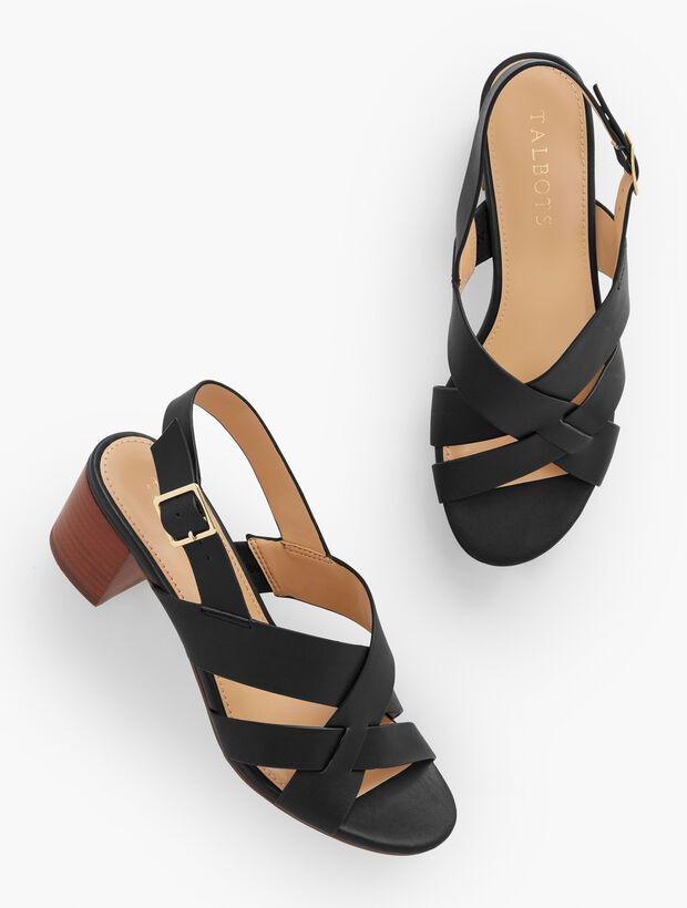 Mimi Soft Vachetta Crisscross Sandals | Talbots