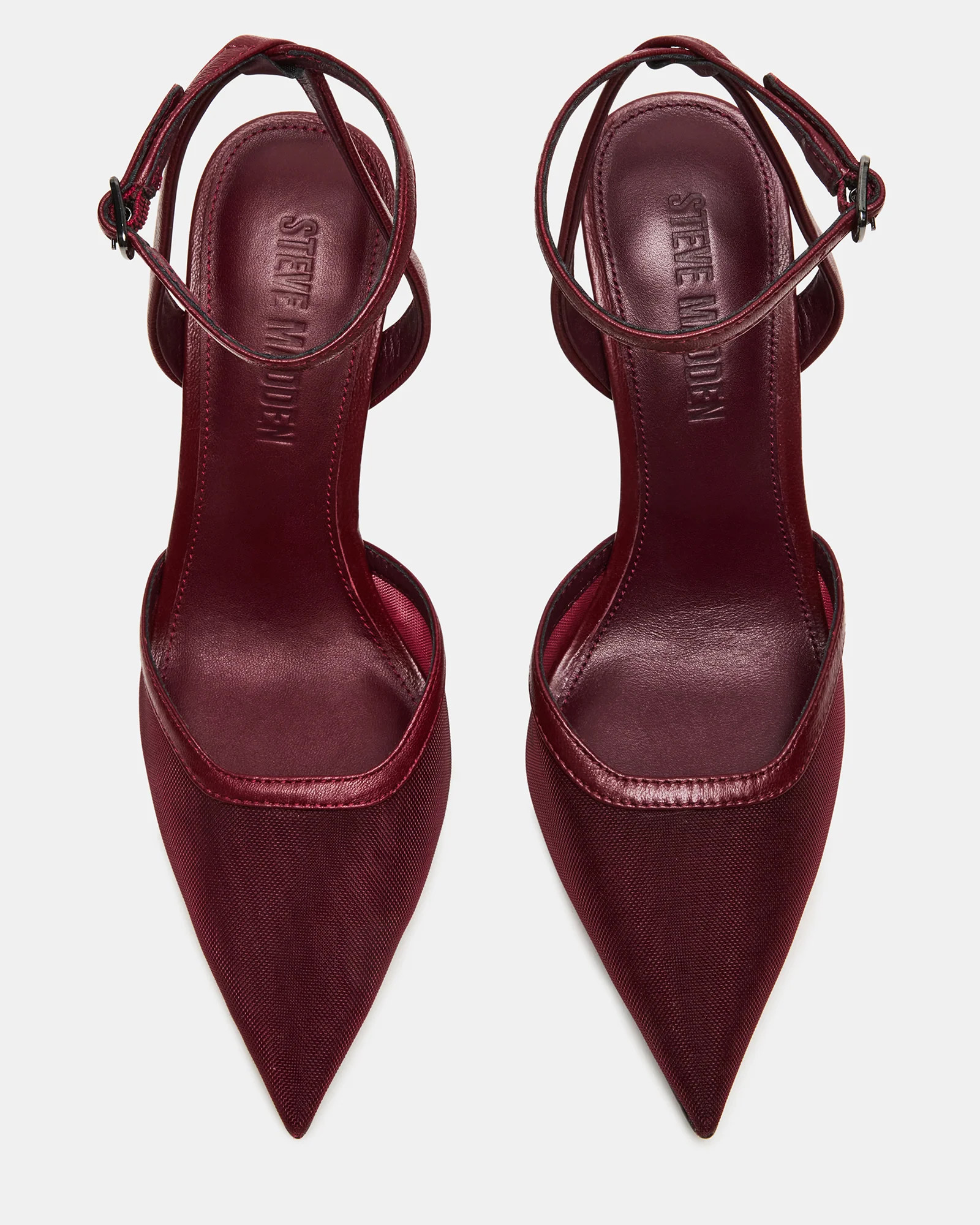 ALLIANCE Mesh Burgundy Pointed-Toe Pump Women's Heel | Steve Madden (US)